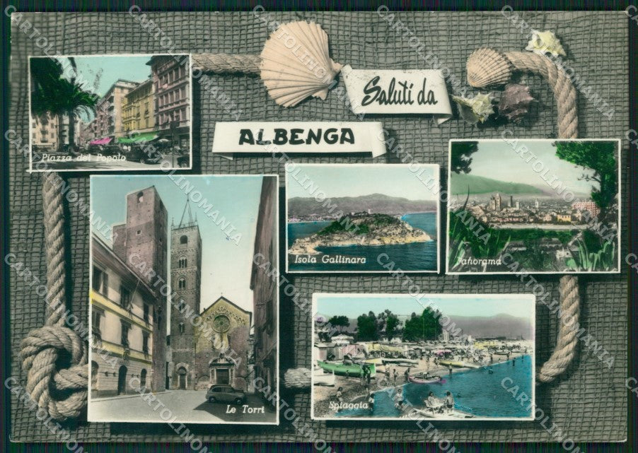 Savona Albenga Saluti da Foto FG cartolina ZK5876 – fronte