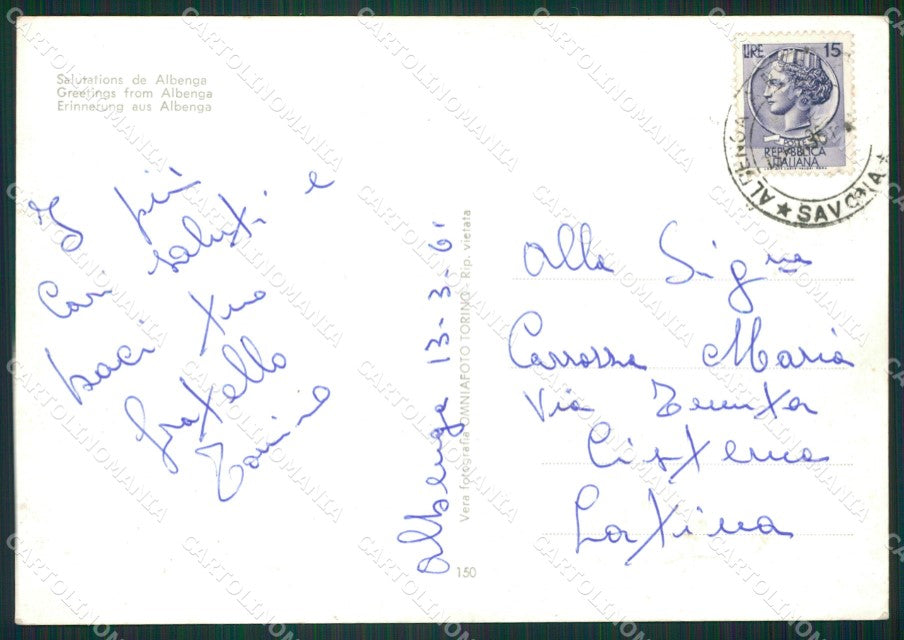 Savona Albenga Saluti da Foto FG cartolina ZK5877 – retro