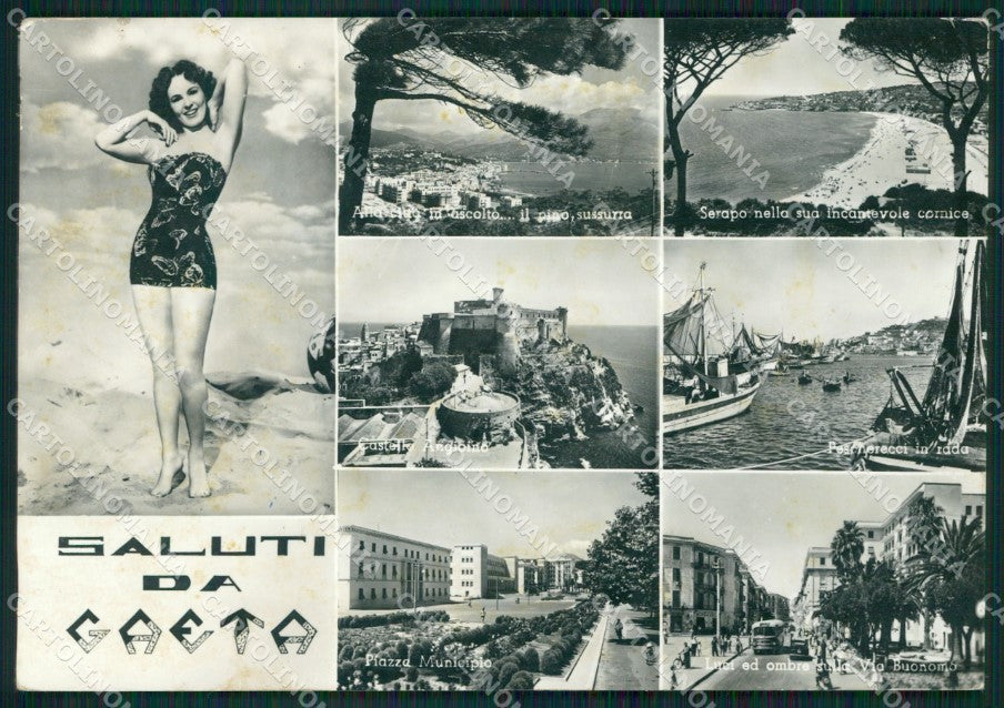 Latina Gaeta Saluti da PIEGHINE Foto FG cartolina ZK5887 – fronte