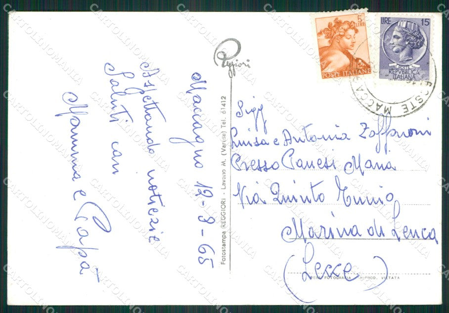 Varese Maccagno Saluti da Foto FG cartolina ZK5891 – retro