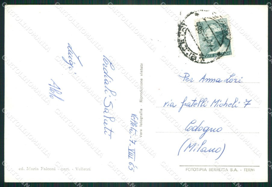 Roma Velletri Saluti da Foto FG cartolina ZK5893 – retro