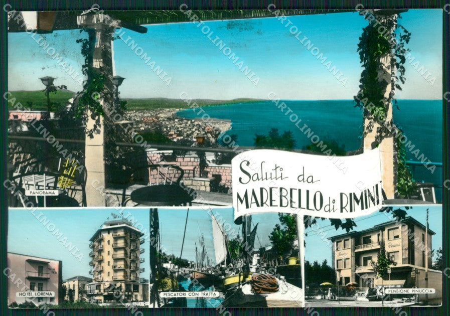 Rimini Marebello di Saluti da Foto FG cartolina ZK5905 – fronte