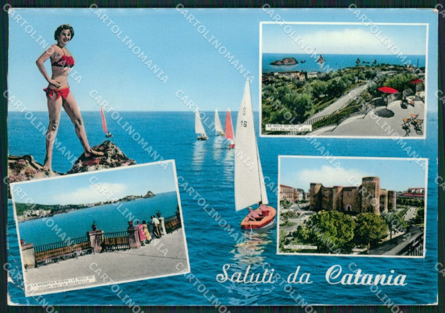 Catania Città Saluti da PIEGHINA Foto FG cartolina ZK5917 – fronte