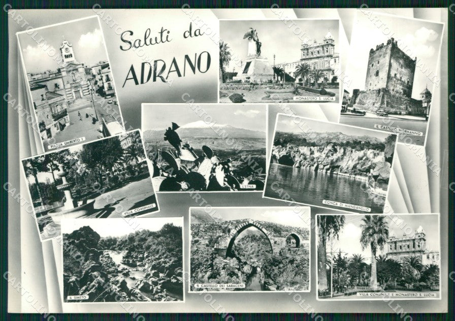 Catania Adrano Saluti da Foto FG cartolina ZK5919 – fronte