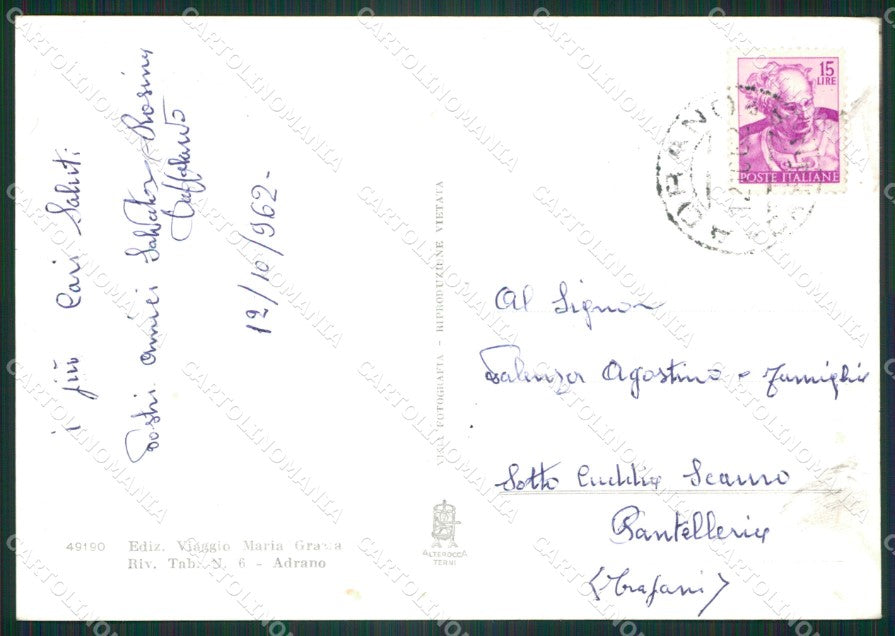Catania Adrano Saluti da Foto FG cartolina ZK5919 – retro