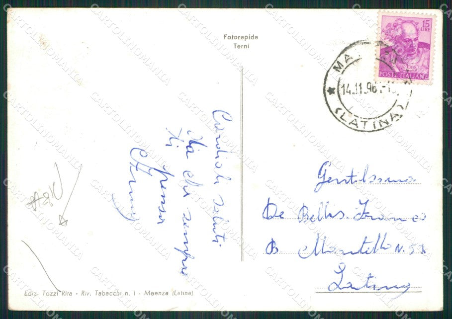 Latina Maenza Saluti da PIEGA Foto FG cartolina ZK5921 – retro