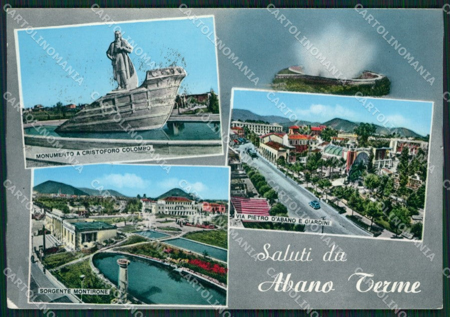 Padova Abano Terme Saluti da Foto FG cartolina ZK5925 – fronte