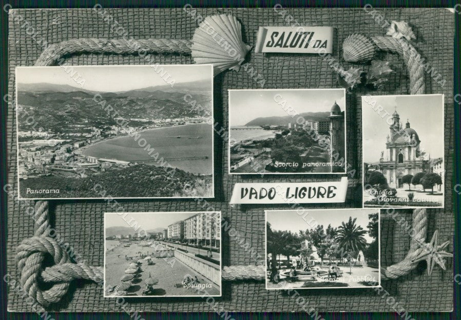 Savona Vado Ligure Saluti da PIEGHINE Foto FG cartolina ZK5926 – fronte