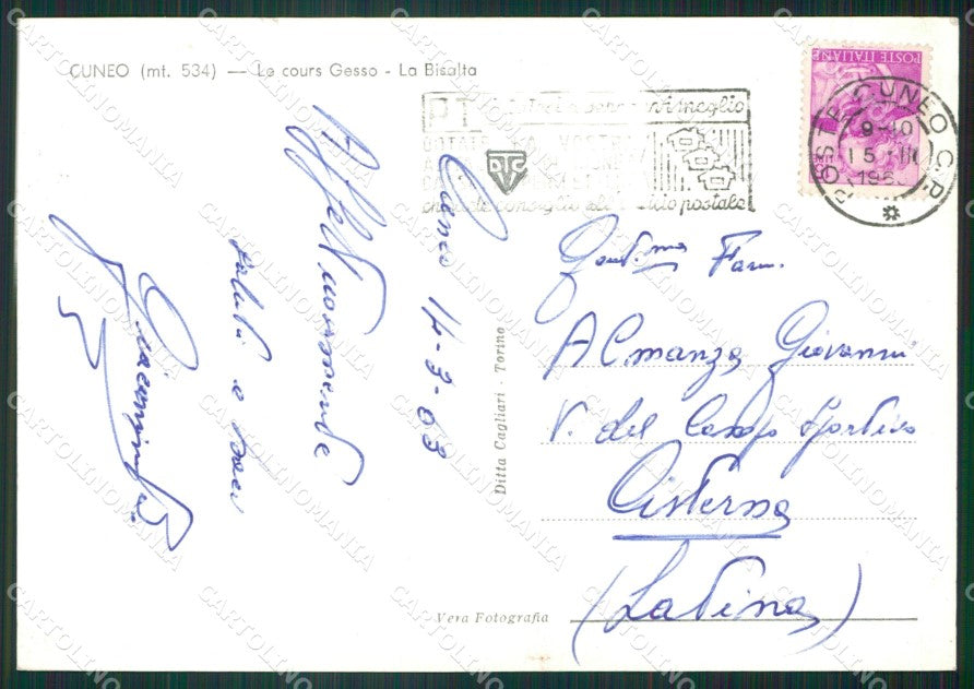 Cuneo Città Foto FG cartolina ZK5949 – retro