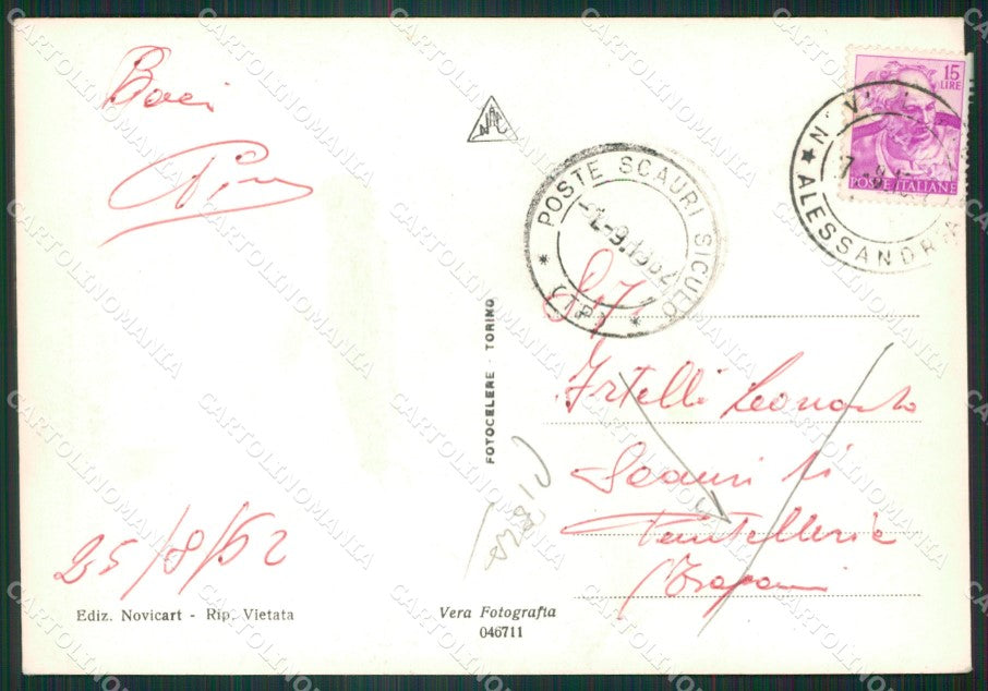 Alessandria Novi Ligure PIEGA Foto FG cartolina ZK5952 – retro