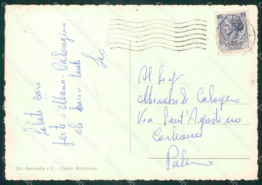 Alessandria Casale Monferrato Caserma Foto FG cartolina ZK5955 – retro