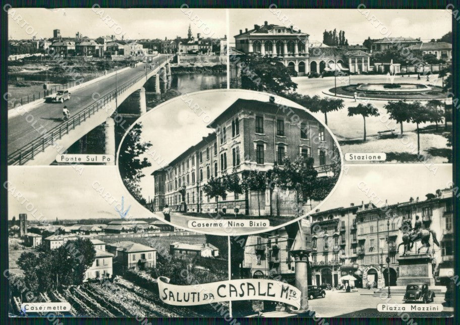 Alessandria Casale Monferrato Saluti da Foto FG cartolina ZK5956 – fronte