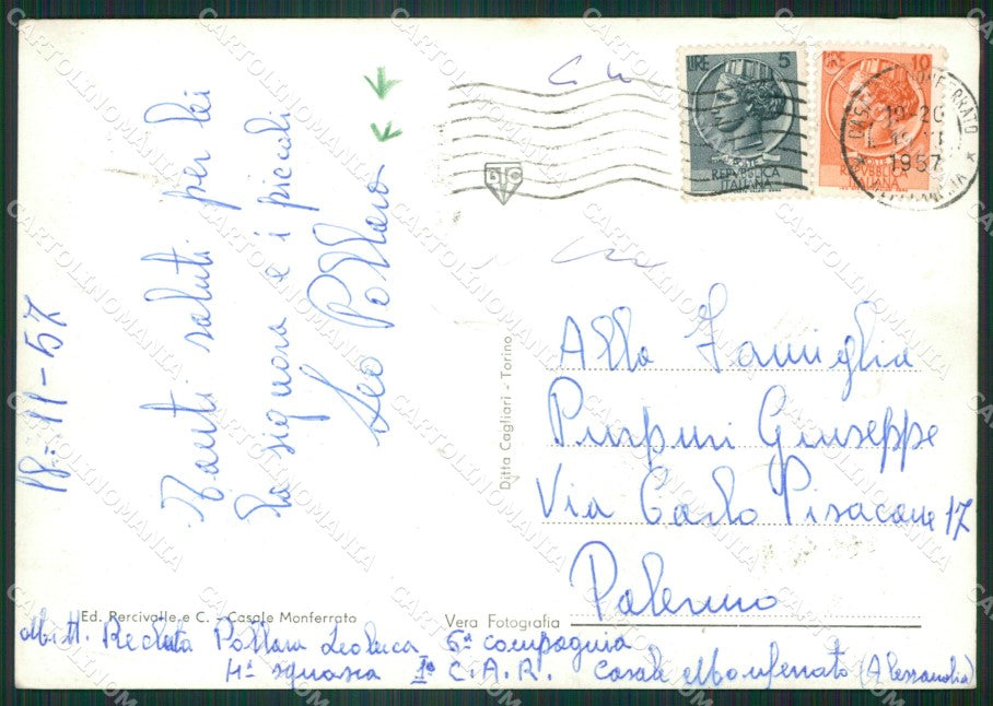 Alessandria Casale Monferrato Saluti da Foto FG cartolina ZK5956 – retro