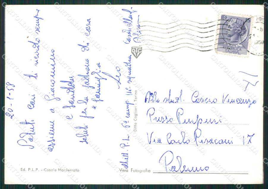 Alessandria Casale Monferrato Saluti da Foto FG cartolina ZK5957 – retro