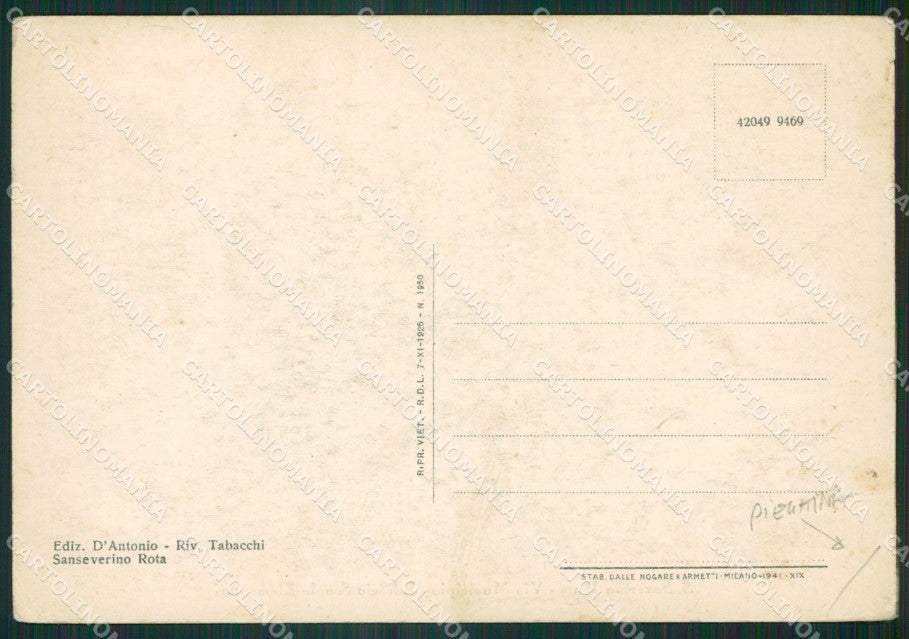 Salerno San Severino Rota PIEGHINA FG cartolina ZK5965 – retro