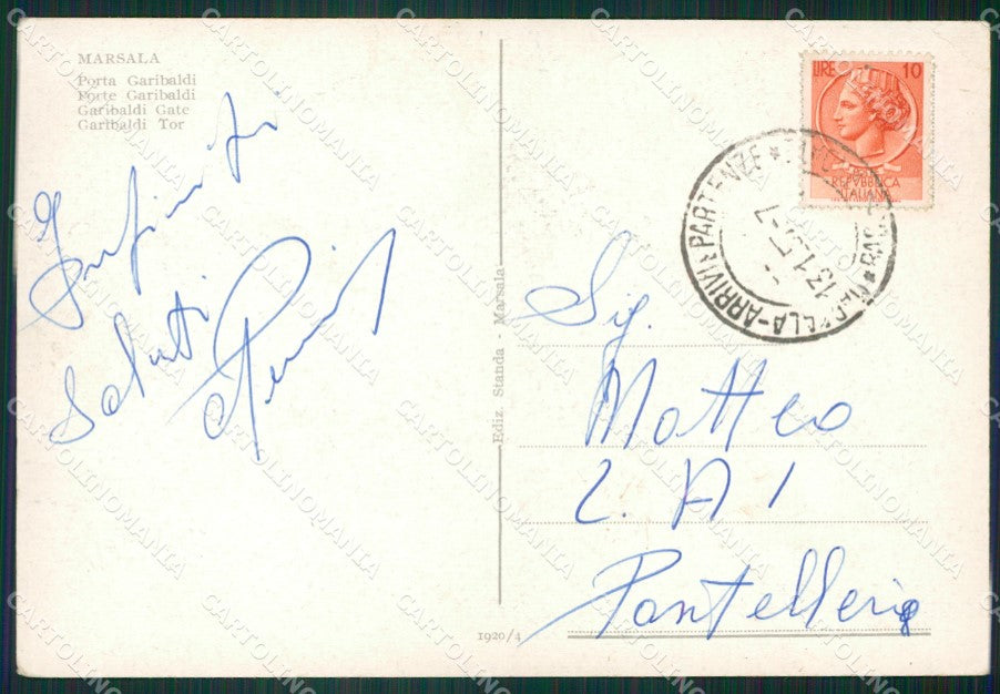 Trapani Marsala FG cartolina ZK5985 – retro