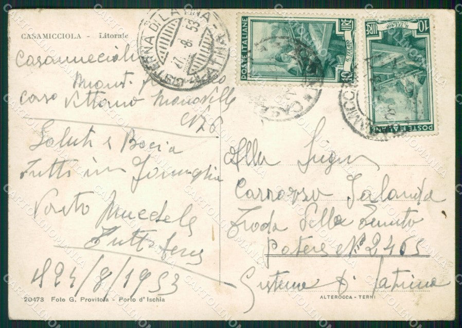 Napoli Casamicciola Carrozze FG cartolina ZK5995 – retro