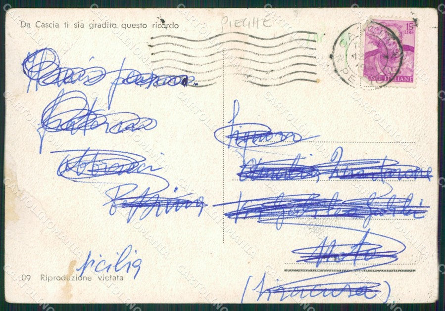 Perugia Cascia PIEGHE FG cartolina ZK6001 – retro