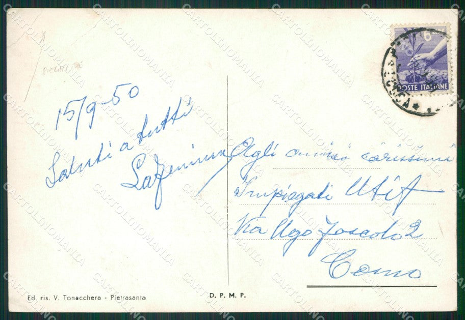 Lucca Marina di Pietrasanta Le Focette PIEGHINE FG cartolina ZK6007 – retro