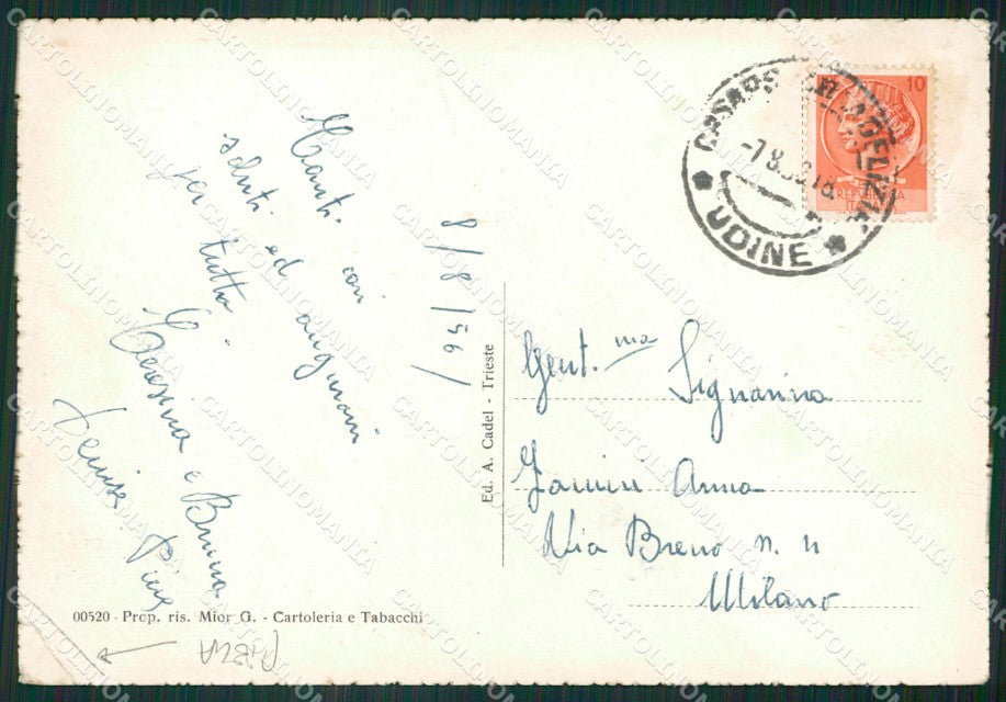 Pordenone Casarsa PIEGA FG cartolina ZK6017 – retro