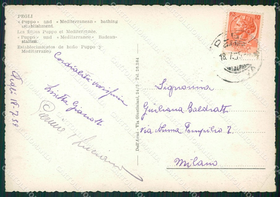 Genova Pegli FG cartolina ZK6026 – retro