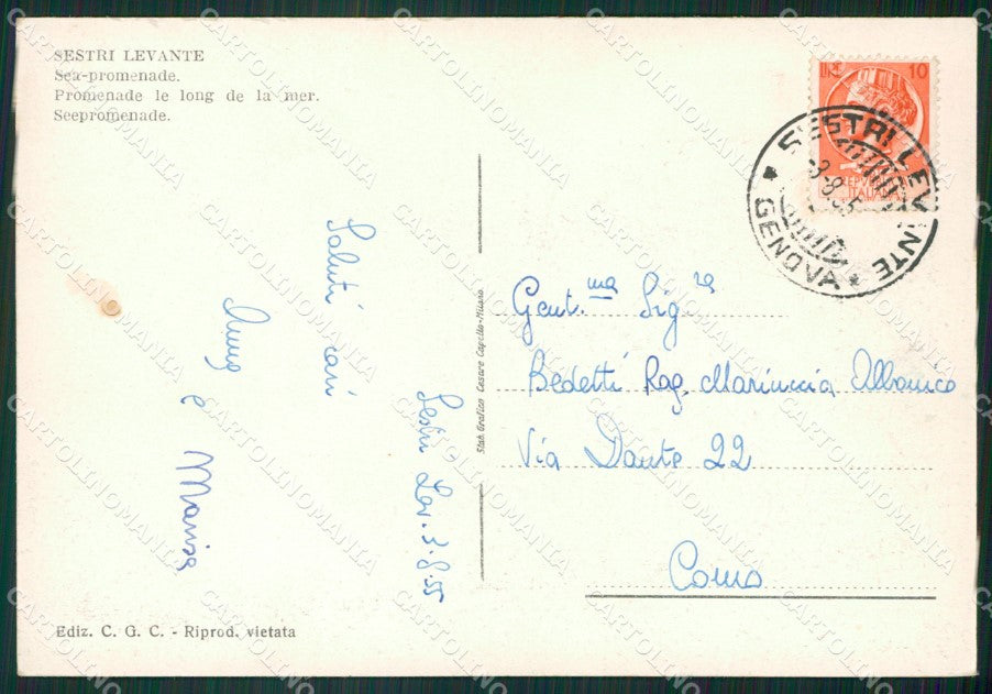 Genova Sestri Levante FG cartolina ZK6027 – retro