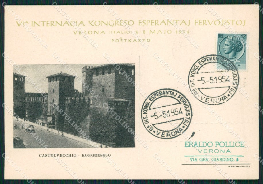 Verona Castelvecchio Esperanto FG cartolina ZK6041 – fronte