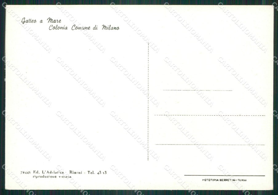 Forlì Gatteo a Mare FG cartolina ZK6052 – retro