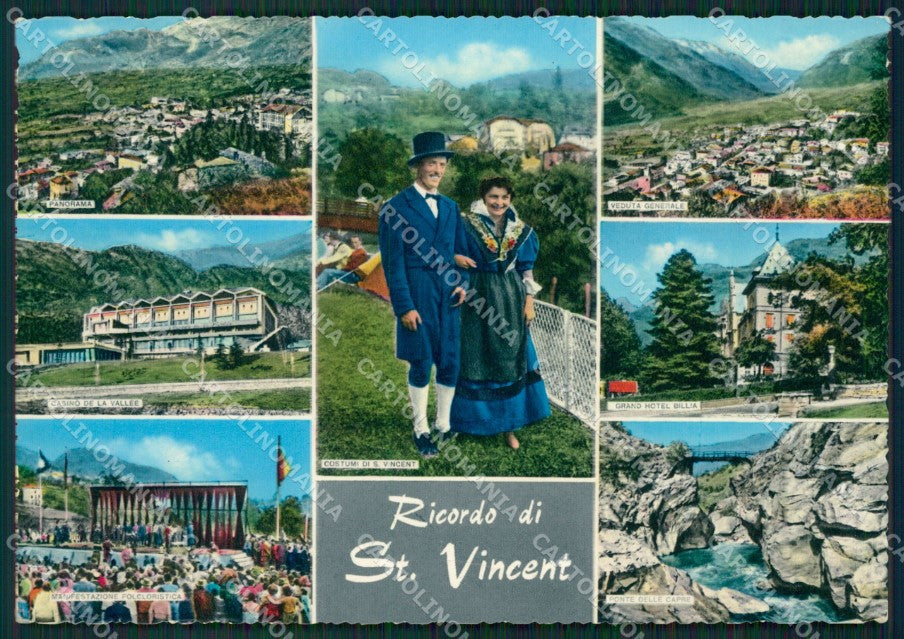 Aosta Saint Vincent Costumi PIEGHINA Foto FG cartolina ZK6064 – fronte