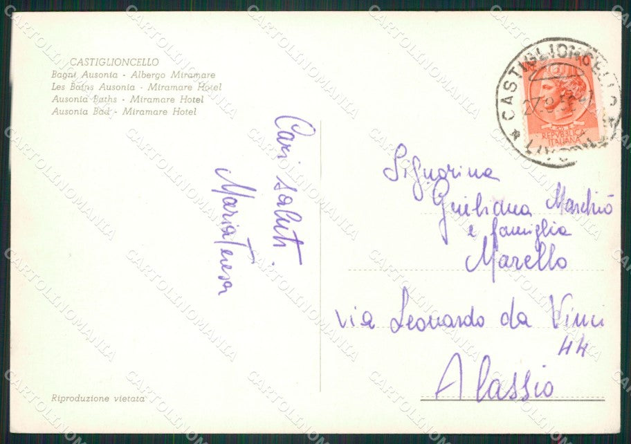 Livorno Rosignano Marittimo Castiglioncello Foto FG cartolina ZK6071 – retro
