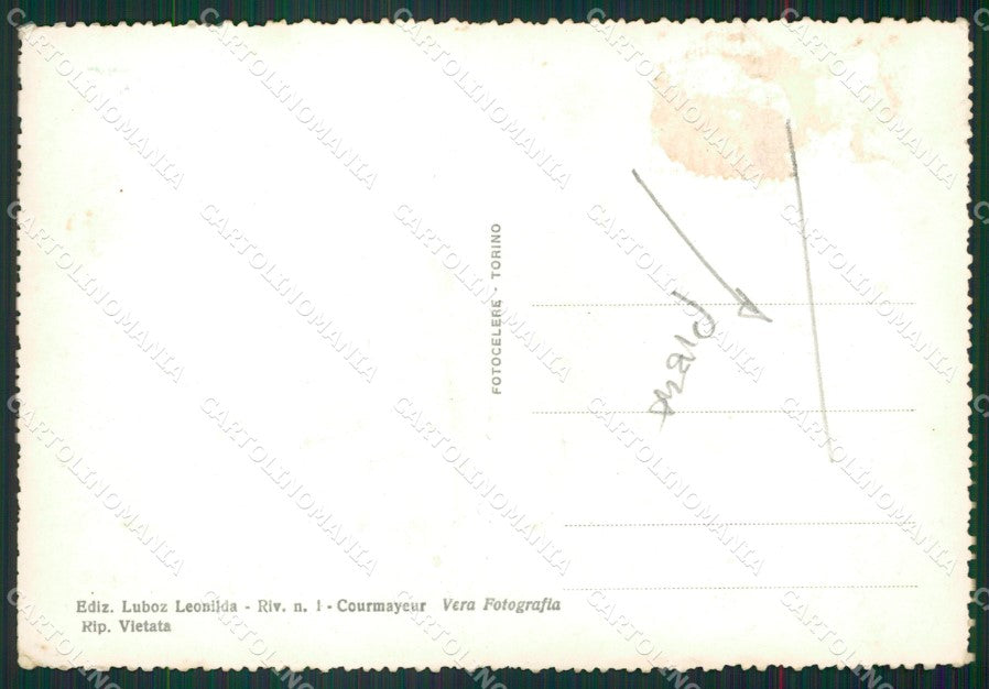 Aosta Courmayeur PIEGA Foto FG cartolina ZK6073 – retro