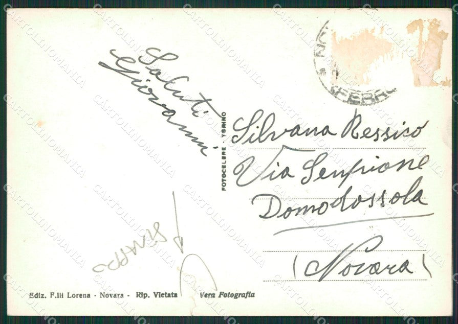 Novara Città STRAPPO Foto FG cartolina ZK6077 – retro