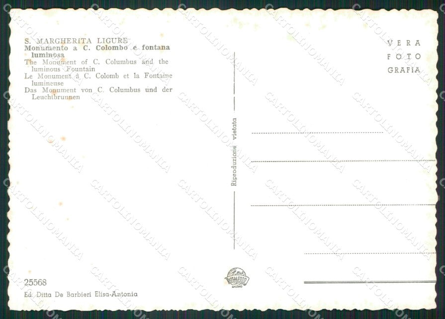 Genova Santa Margherita Ligure Foto FG cartolina ZK6086 – retro