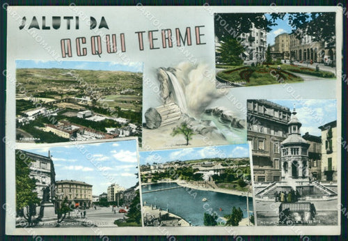 Alessandria Acqui Terme Saluti da Foto FG cartolina ZK6088 – fronte