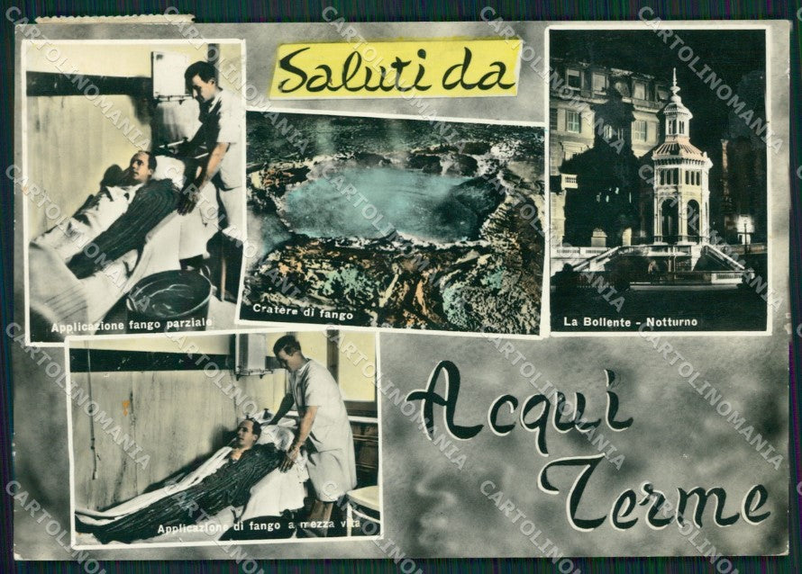 Alessandria Acqui Terme Saluti da Foto FG cartolina ZK6089 – fronte