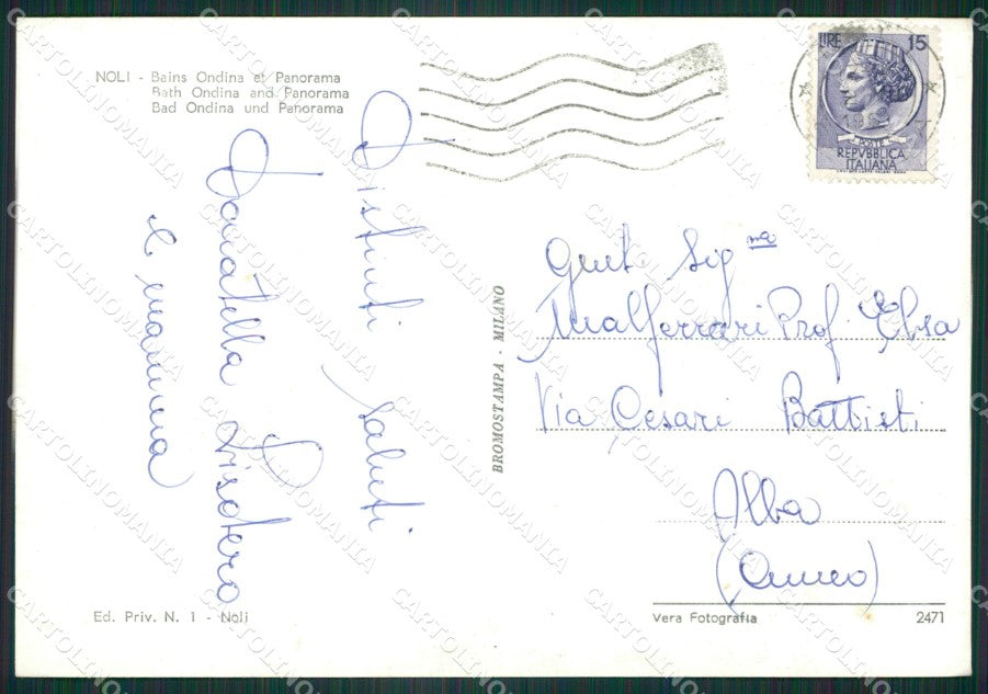 Savona Noli ABRASA Foto FG cartolina ZK6108 – retro