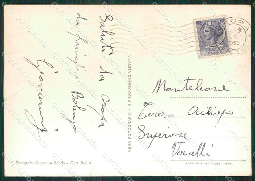 Biella Oropa Funivia Foto FG cartolina ZK6109 – retro