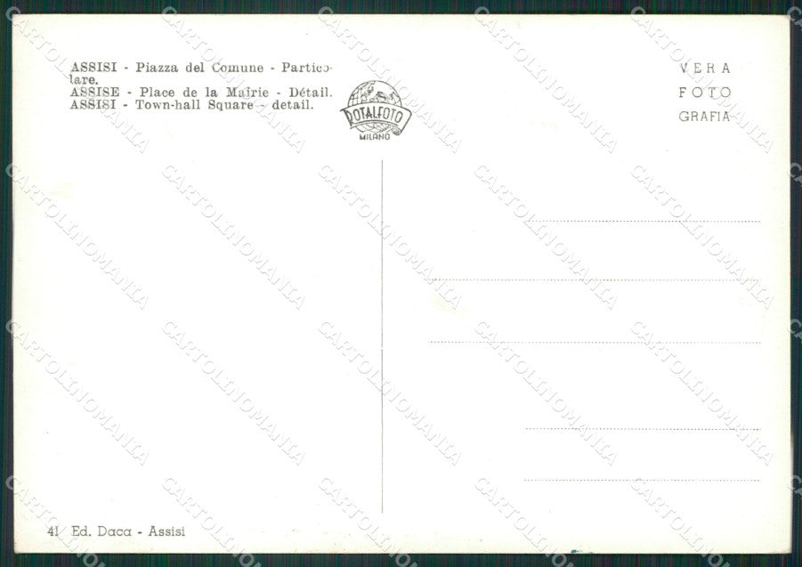 Perugia Assisi Corriera Foto FG cartolina ZK6136 – retro