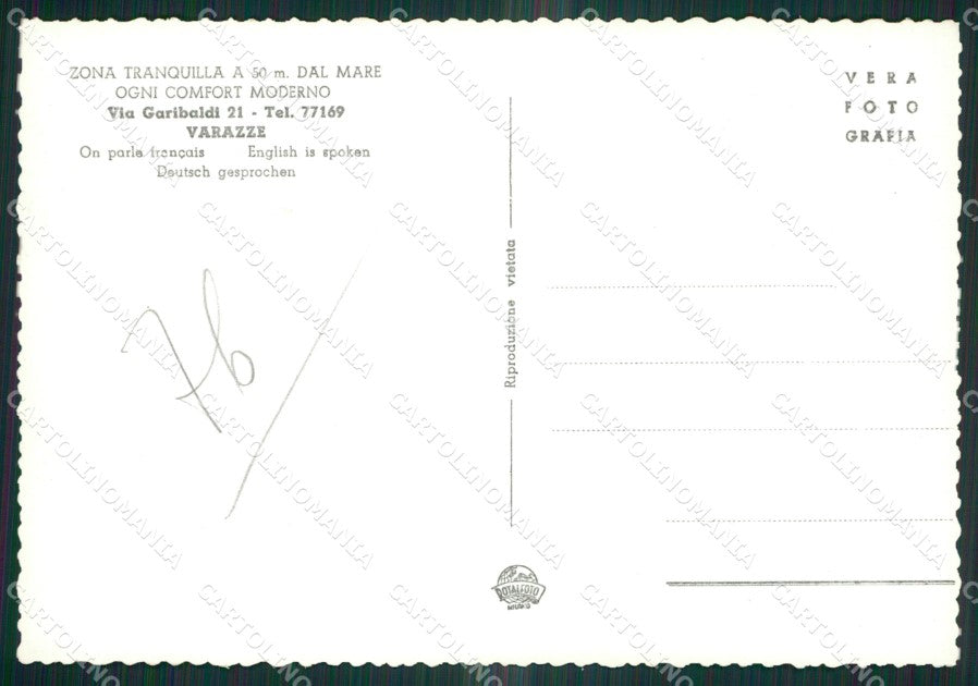Savona Varazze Foto FG cartolina ZK6147 – retro