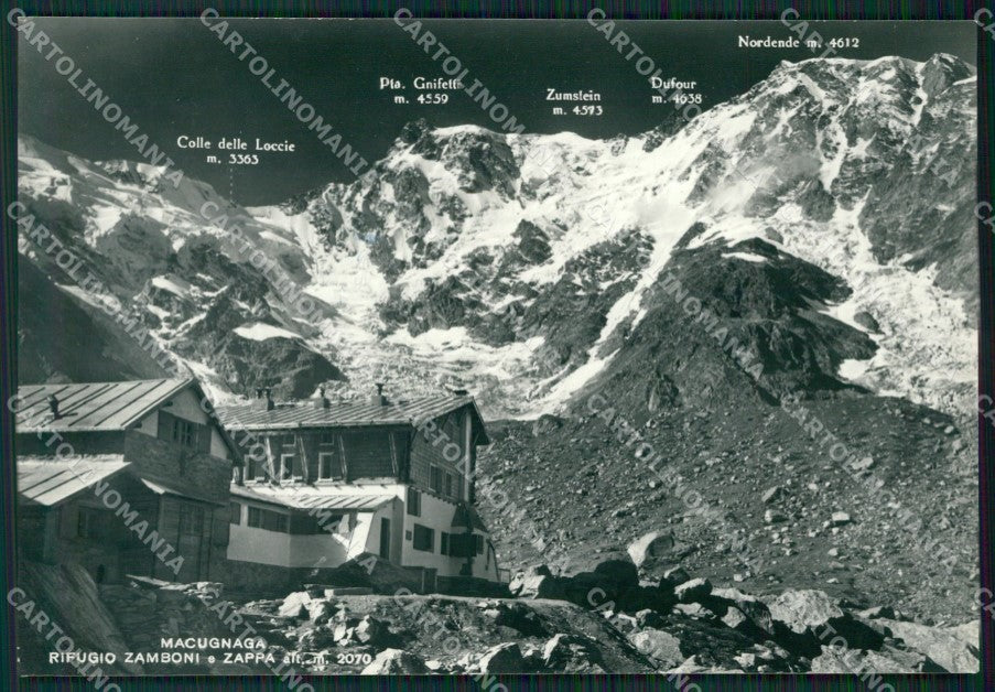 Verbania Macugnaga Rifugio Zamboni Foto FG cartolina ZK6153 – fronte