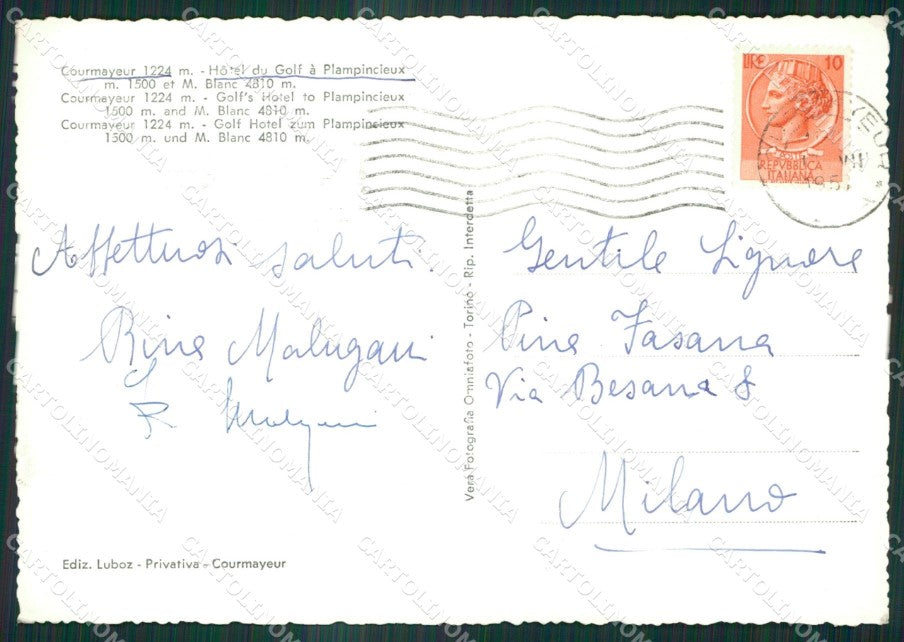 Aosta Courmayeur Foto FG cartolina ZK6156 – retro
