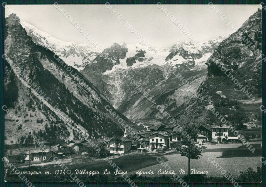 Aosta Courmayeur La Saxe Foto FG cartolina ZK6157 – fronte