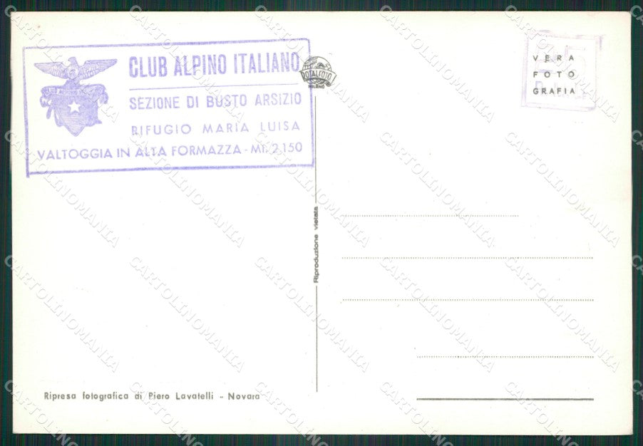 Verbania Val Formazza Rifugio Cai Foto FG cartolina ZK6159 – retro