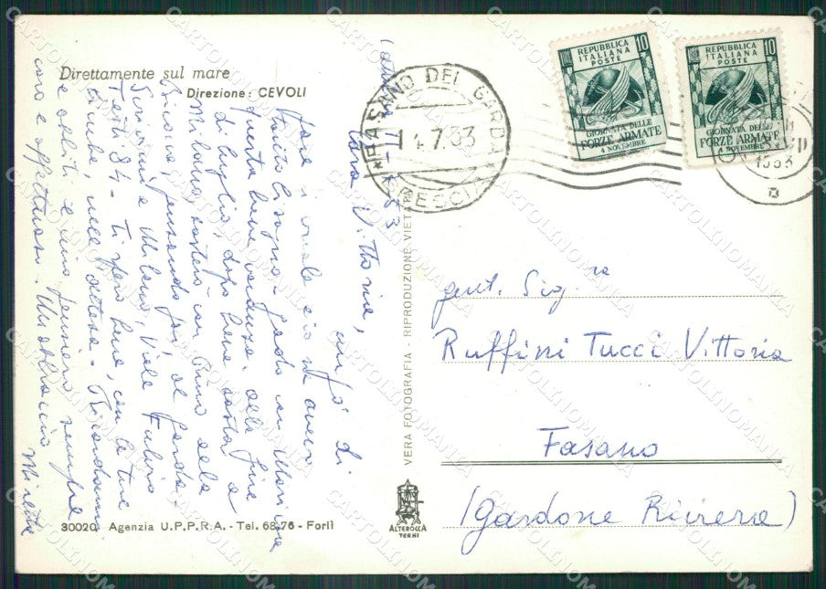 Rimini Cattolica Foto FG cartolina ZK6161 – retro