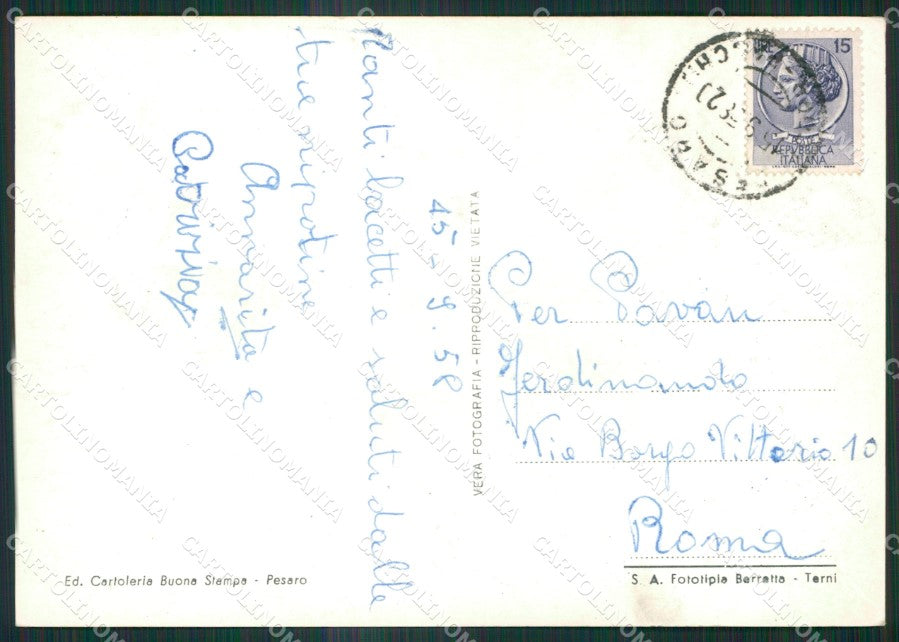 Pesaro Città Foto FG cartolina ZK6164 – retro