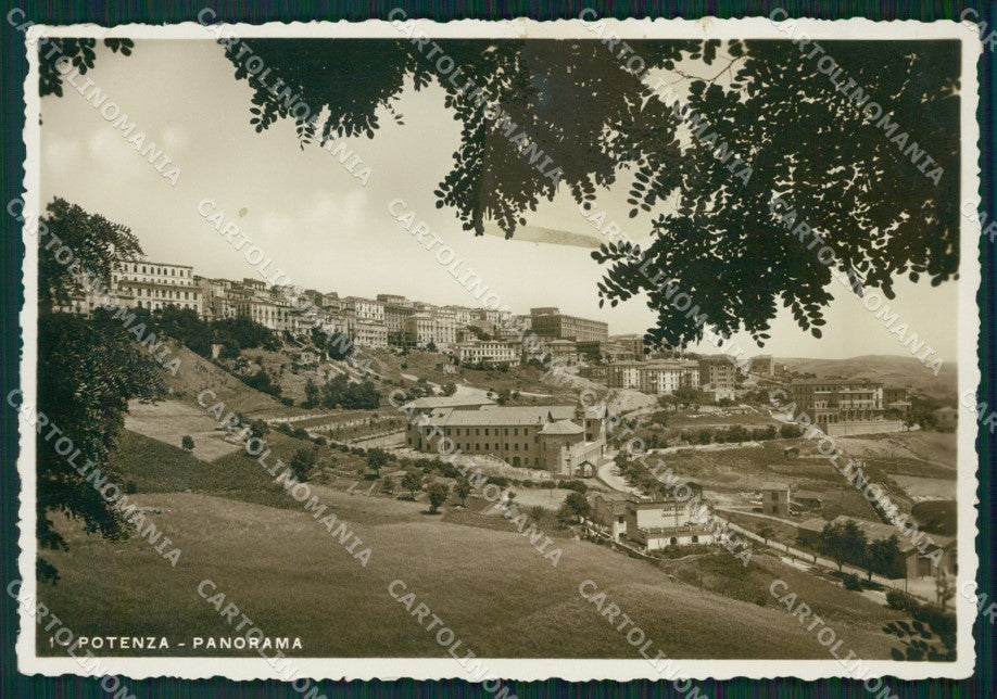Potenza Città RETRO BIANCO PIEGA Foto FG cartolina ZK6172 – fronte