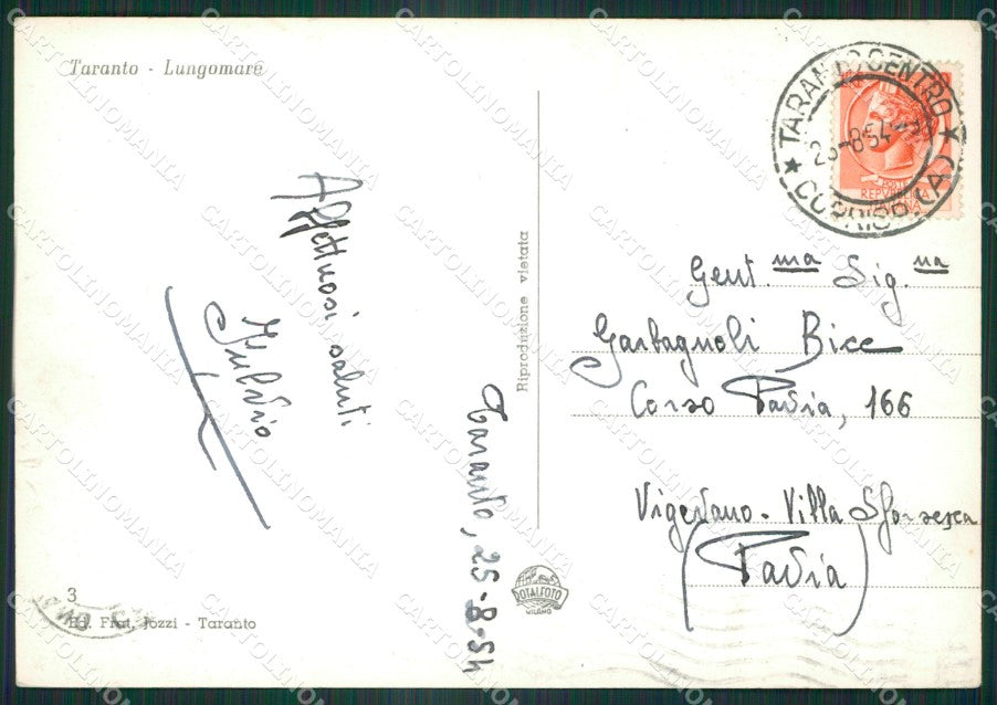 Taranto Città Foto FG cartolina ZK6175 – retro