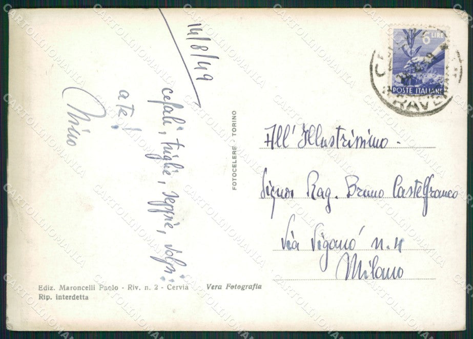 Ravenna Cervia Barche Foto FG cartolina ZK6203 – retro