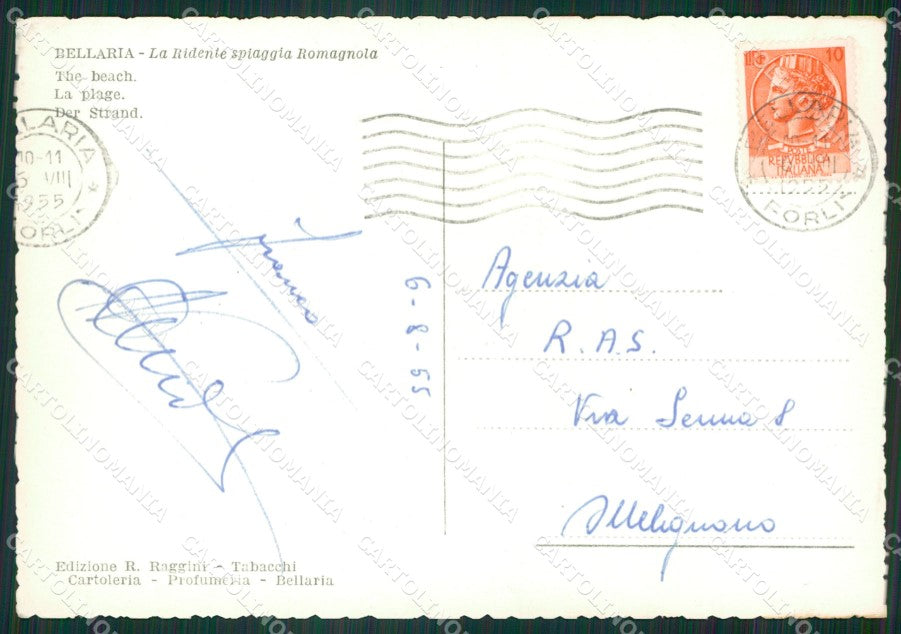 Rimini Bellaria Foto FG cartolina ZK6204 – retro