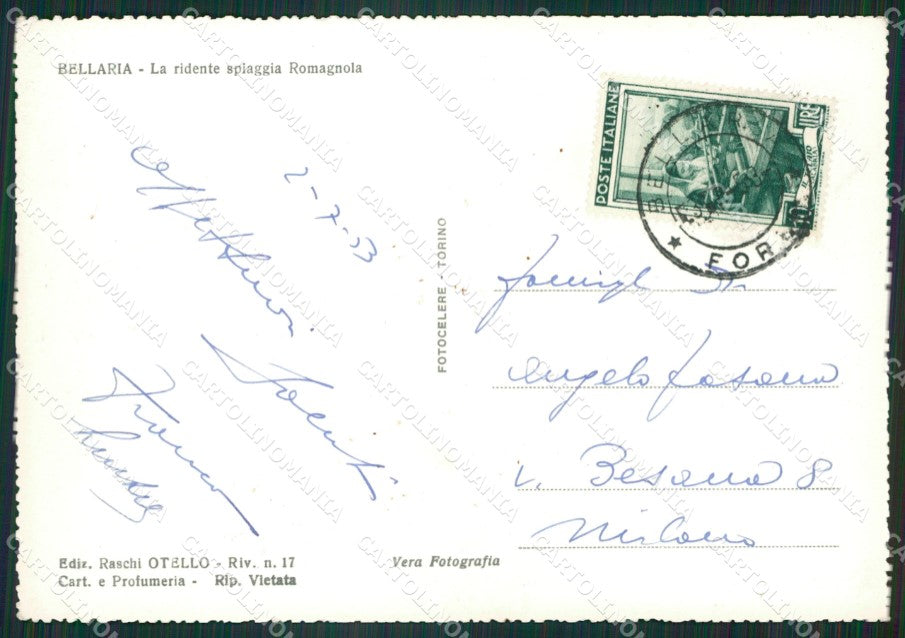 Rimini Bellaria Foto FG cartolina ZK6207 – retro